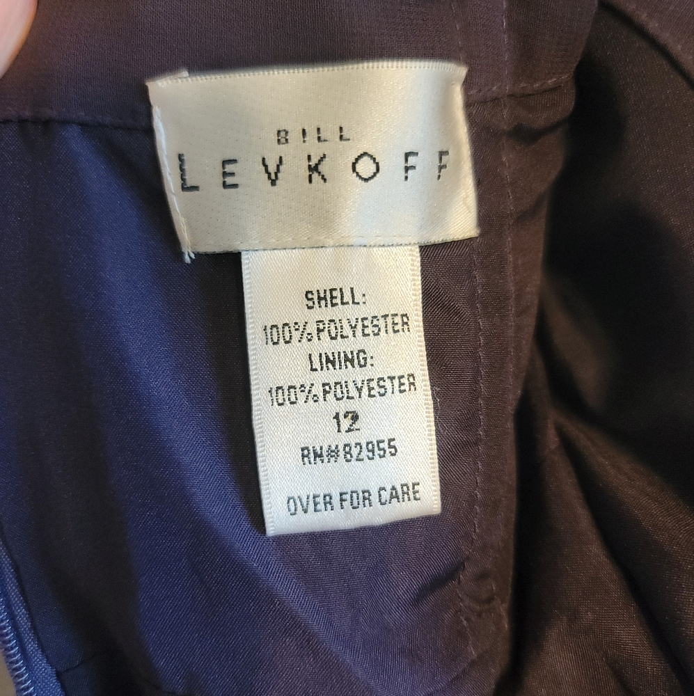 Bill Levkoff Elegant Purple Evening Dress Size 12 - Picture 6 of 7